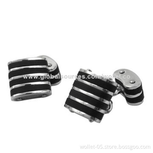 Classical Promotional Fashionable Enamel Men's Cufflinks, CE and SGS Marks, Fast Delivery